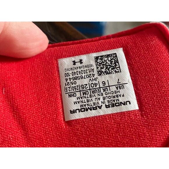 Under Armour Texas Flag Slides Sandals Men 7 Ignite White Red Blue Shoes New - Picture 12 of 15